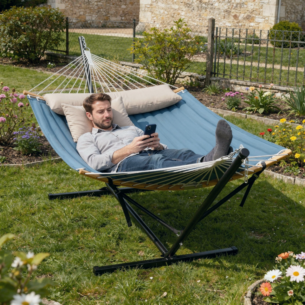 Free-standing 2-seater garden hammock | Atlas