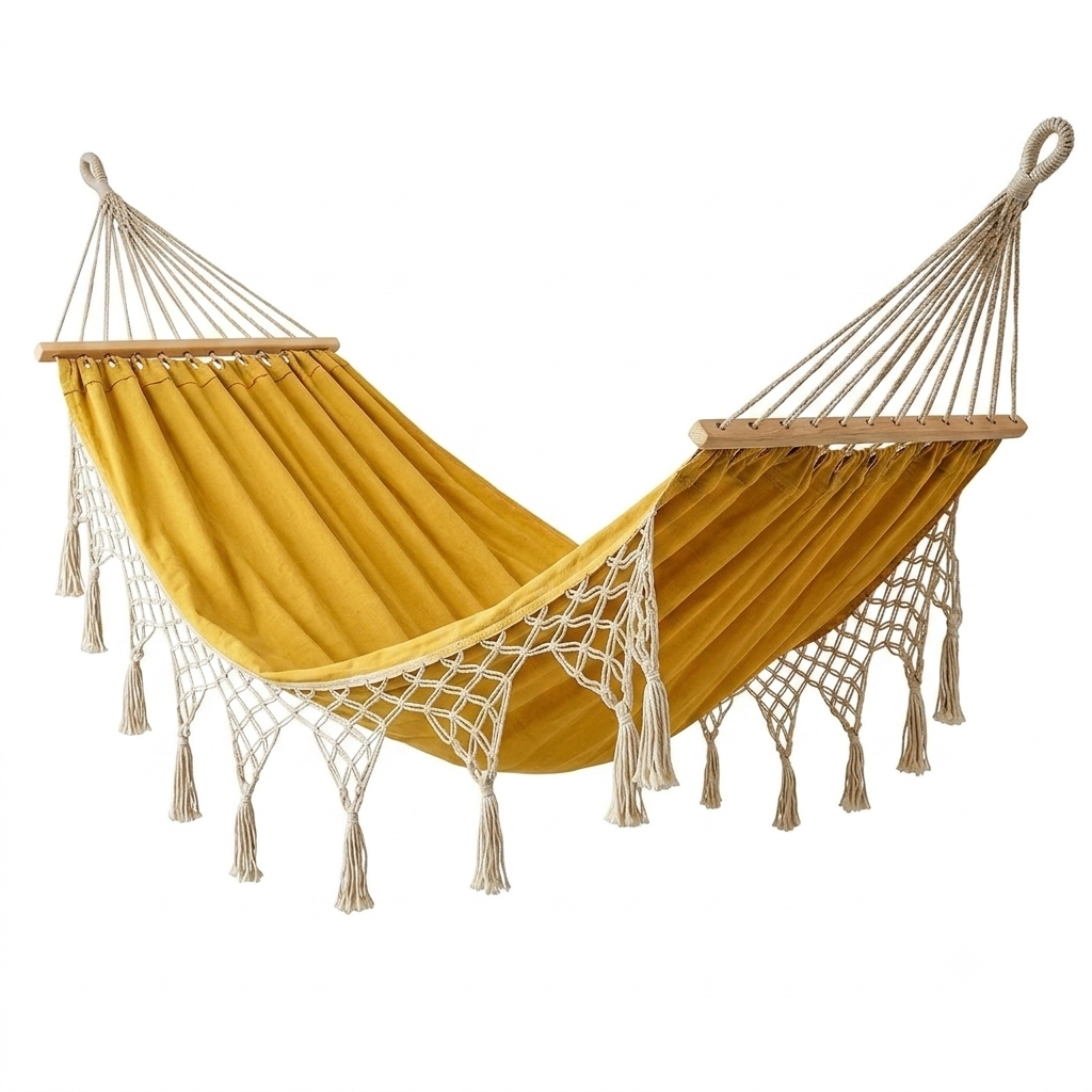 Yellow Macrame Hammock Chair | Bohemian