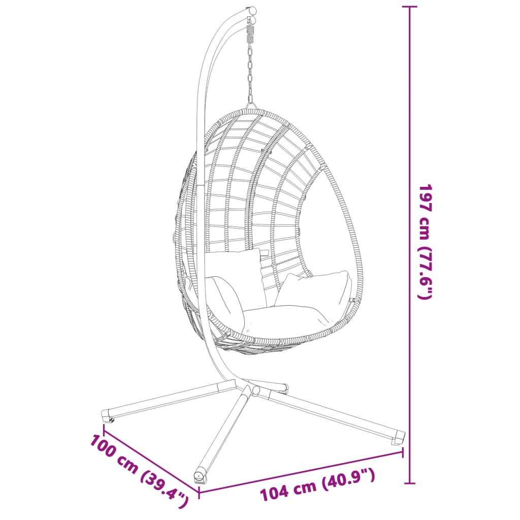 Steel hanging chair stand - 150 kg | Goliath